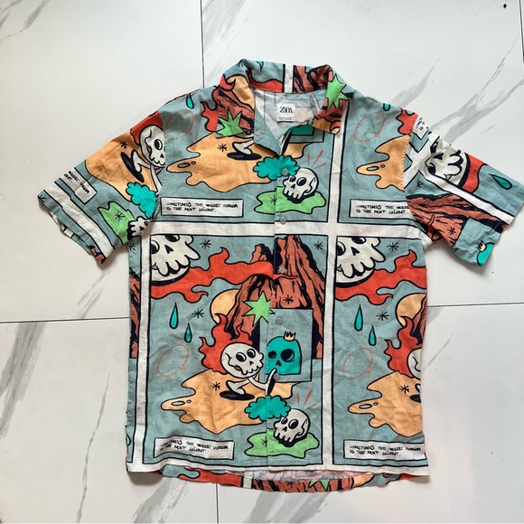 **Very Rare** Collectible Comic Book Print Zara Shirt Men’s - Picture 6 of 6